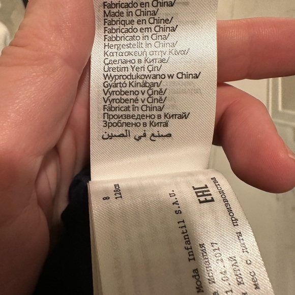 Mayoral Tweed Navy and Gold Dress Size 8. Fully lined.   Back zip closure. NWT - Picture 14 of 14